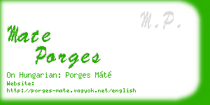mate porges business card